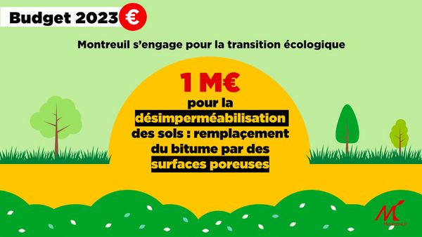 En débitumant et en dégoudronnant progressivement les sols pour laisser la place à la végétation, Montreuil poursuit son engagement pour la transition écologique.