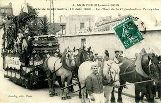 La fête de la Mutualité, le 13 juin 1909 (carte postale) ©Coll. Musée de l’Histoire vivante