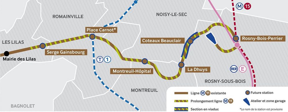 Montreuil - Le prolongement de la ligne 11 du métro