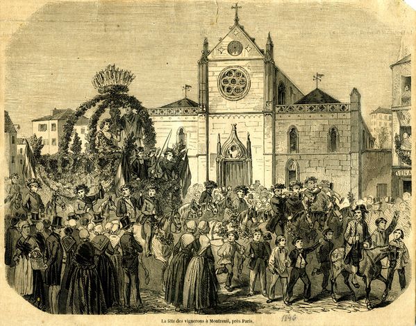 La fête de la Saint-Vincent, patron des vignerons (gravure) ©Coll. Musée de l’Histoire vivante