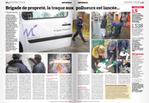 Article du Montreuillois consacré à la brigade propreté