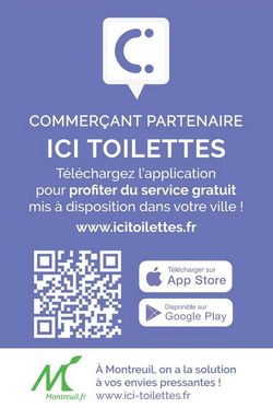 label ICI Toilettes et QR Code