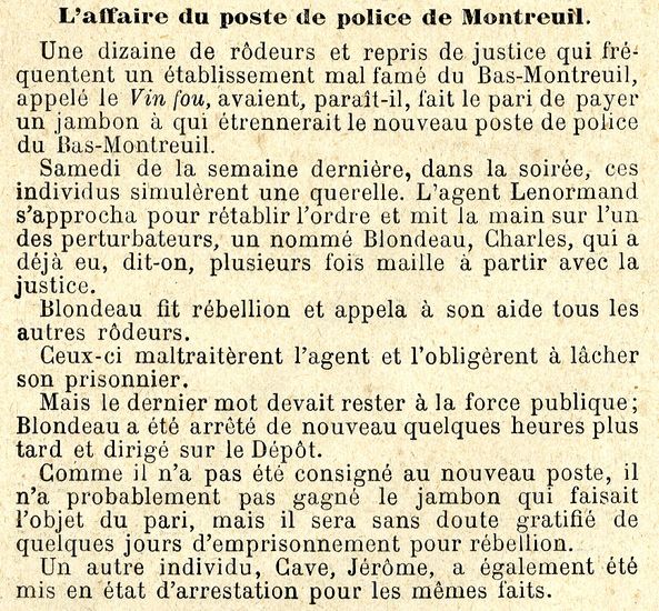 Article extrait du journal Le Journal illustré du 23 avril 1893 ©Le Monde illustré /Coll. Musée de l’Histoire vivante