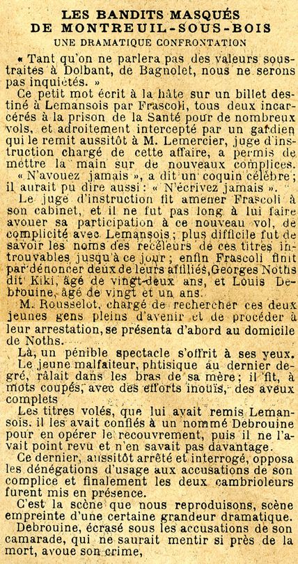 Article extrait du journal Le Petit Parisien du 20 mai 1900 ©Le Monde illustré /Coll. Musée de l’Histoire vivante
