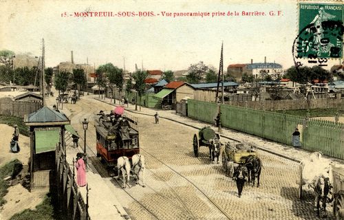 La porte de Montreuil au début du XXe siècle (carte postale) ©Coll. Musée de l’Histoire vivante