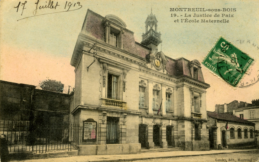 L’école maternelle du 60 rue aux Ours (actuelle rue Franklin), au début du XXe siècle (carte postale) ©Coll. Musée de l’Histoire vivante
