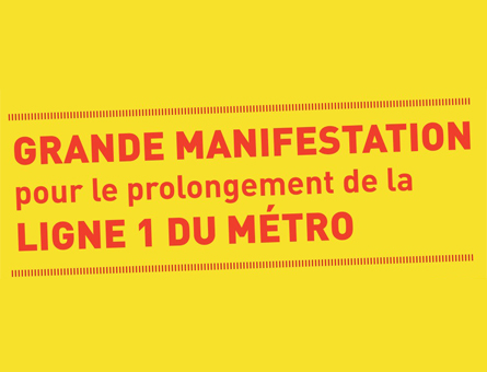 Grande manifestation pour le prolongement de la ligne 1 du métro